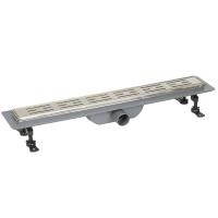 Трап линейный (душевой лоток) Bejert D-1 B716D160-11040-3 600 мм с рамкой из нержавеющей стали, с горизонтальным выходом D40/50 мм, с решеткой хром