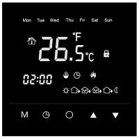 Терморегулятор Bejert (черный) сенсорный программируемый с зеркальным дисплеем (зеркальный) и двумя датчиками/до 3,5 кВт (встраиваемый) B740TM378-1023