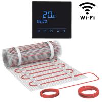 Теплый пол Bejert B B740KM10.0-1500M1-53 10 м2 1500 Вт с черным Wi-Fi сенсорным программируемым терморегулятором