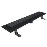 Трап линейный (душевой лоток) Bejert G-1 B716G180-03050-4 800 мм с вертикальным выходом D50 мм, черный с перфорированной решеткой