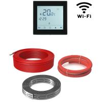 Греющий кабель (секция нагревательная) Bejert L B741KS32.5-600M1-52 32,5м 585 Вт (3-4 м2) с черным WiFi программируемым сенсорным терморегулятором