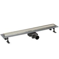 Трап линейный (душевой лоток) Bejert C-2 B716C240-11050-3 400 мм с рамкой из нержавеющей стали, с горизонтальным выходом D50 мм, с решеткой под плитку (перевертыш)