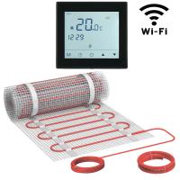 Теплый пол Bejert B B740KM2.0-300M1-52 2 м2 300 Вт с черным Wi-Fi сенсорным программируемым терморегулятором