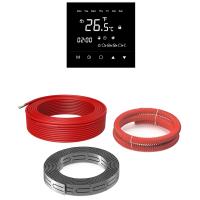 Греющий кабель (секция нагревательная) Bejert L B741KS23-400M1-23 23м 414 Вт (2-2,67 м2) с черным зеркальным программируемым сенсорным терморегулятором