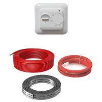 Греющий кабель (секция нагревательная) Bejert L B741KS9-150M1-01 9м 162 Вт (0,75-1 м2) с белым механическим терморегулятором