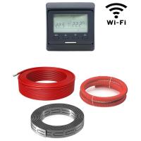Греющий кабель (секция нагревательная) Bejert L B741KS28-500M1-32 28м 504 Вт (2,5-3,33 м2) с черным WiFi программируемым терморегулятором